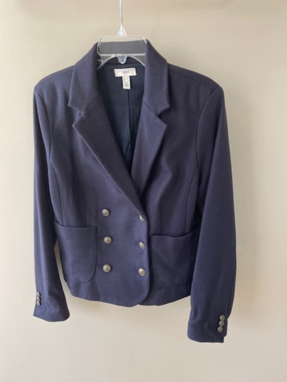 Women's Lands' End Canvas Blazer in Navy